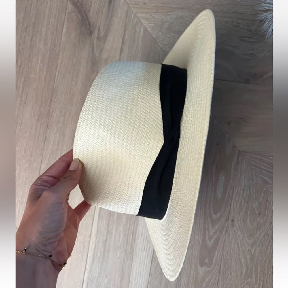 Rag & Bone STRAW PANAMA HAT - White - Size M/L